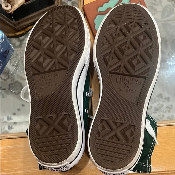 Converse Forest Green High-Tops with White Accents - Picture 5 of 6